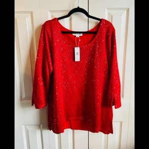 Simply Noelle red sweater